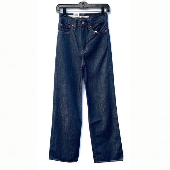 Levis Ribcage Wide Leg High Rise Jeans 25x34 - Picture 2 of 10